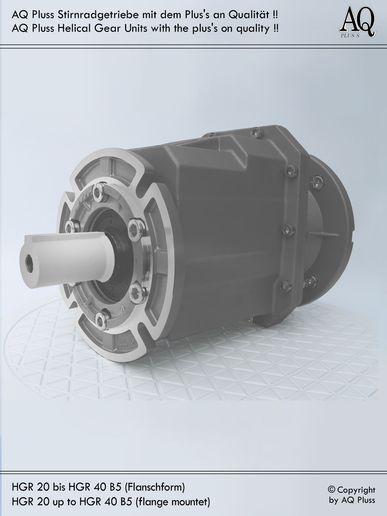 Stirnradgetriebe B5 Flanschbauform - ohne E Motor - Sologetriebe