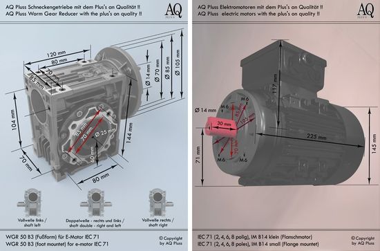 B14 kl Flanschmotor