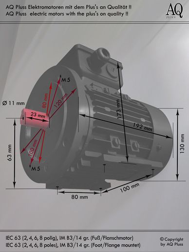 B14 gr Flanschmotor