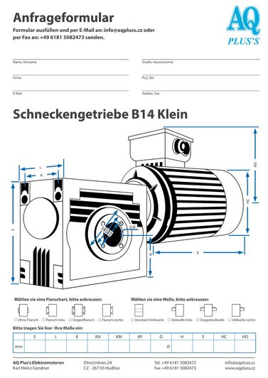 B3/14 gr Fuß/Flansch-Motor