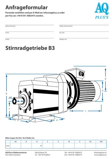 B3/14 gr Fuß/Flansch-Motor