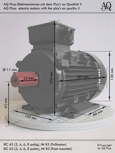 B3/5 Fuß/Flansch-Motor (4 polig)