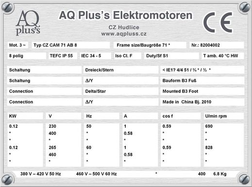 Elektromotor B3/5 Fuß/Flansch-Motor, IEC 100 L diese Baugröße beinhaltet mehrere Leistungen und Drehzahlen.