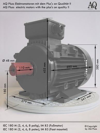 0,12 KW, 2 polig, B3 Fußmotor, OHNE  (OHNE !!) Anlaufkondensator, nur mit Betriebskondensator, Leichtanzug.